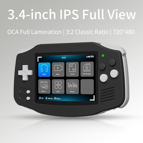 RG34XX Retro Handheld Game Console 3.4" IPS Screen 32G Linux 64-bit System with Protecting Bag (Indigo) H435680