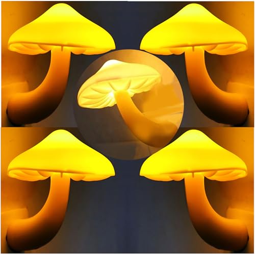 AUSAYE 5Pack Sensor LED Night Light Plug in Mushroom Lamp for Bedroom G797882