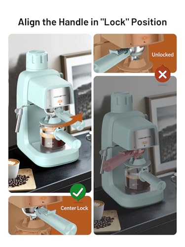 3.5Bar Espresso Machine with Milk Frother, 800W Compact Cappuccino Maker G96105