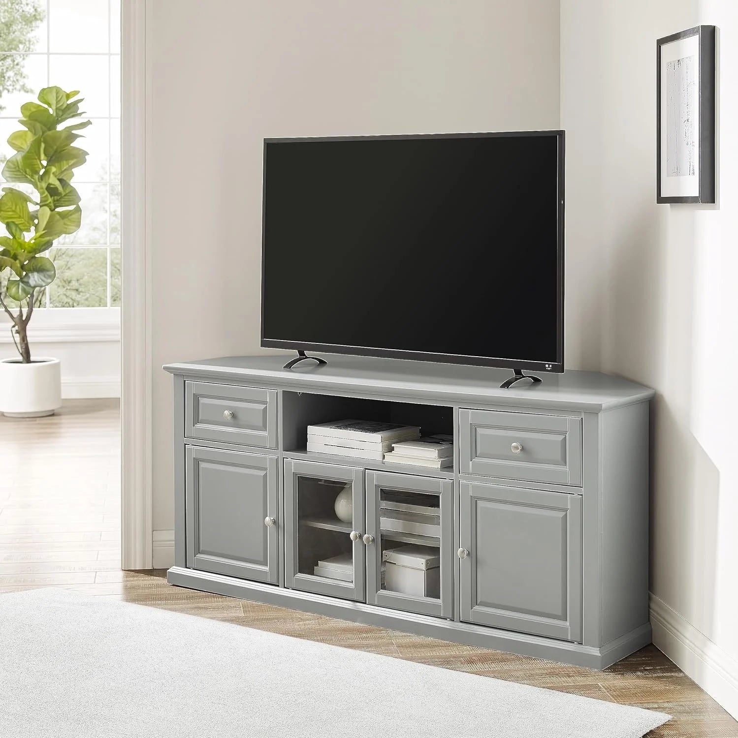 Corner TV Stand Gray G177
