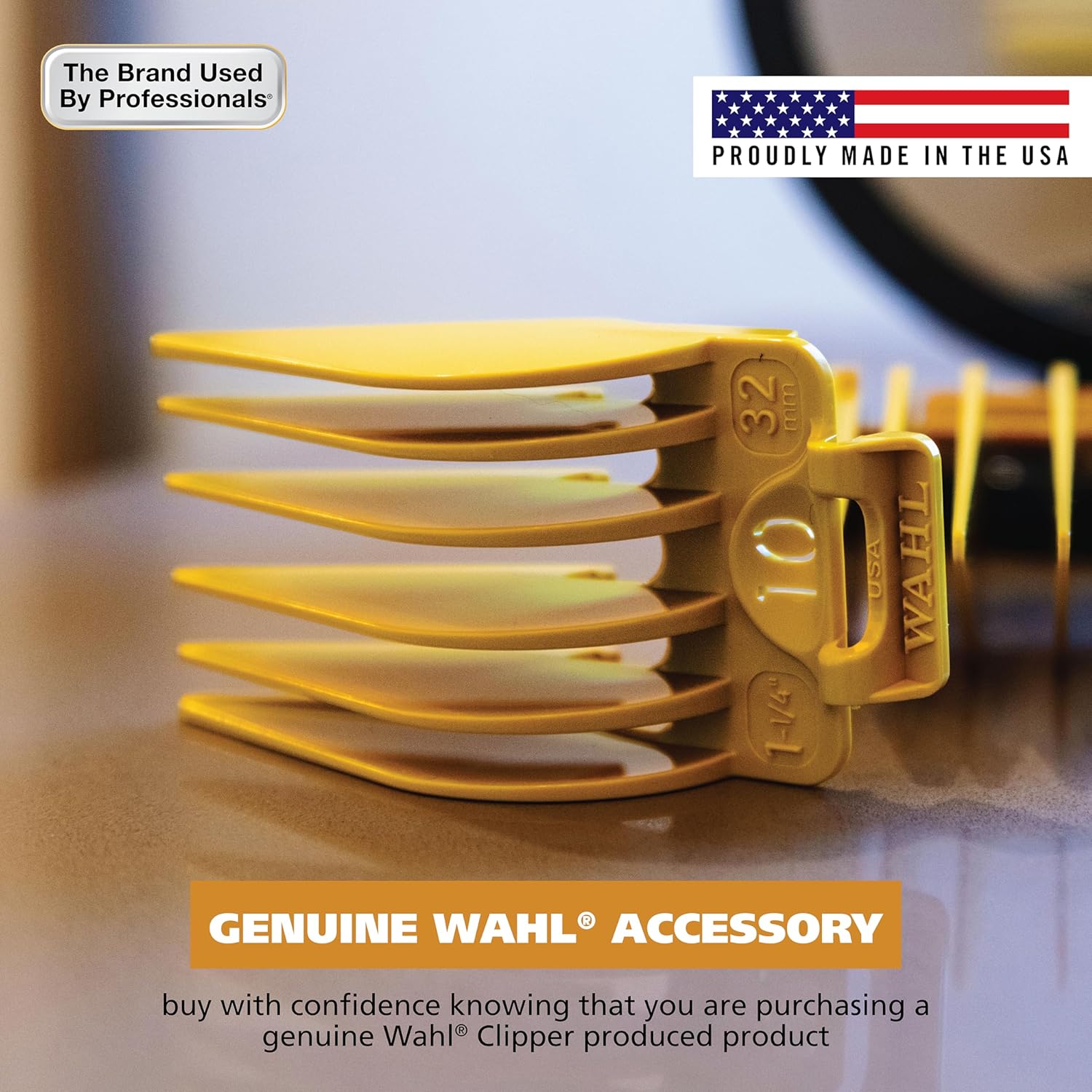 Wahl Hair Clipper Secure Fit Attachment Guard Set, 2 Guide Combs, Model 3025025 S1304
