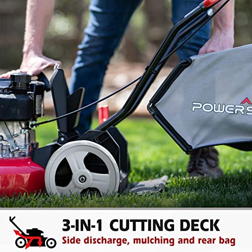 PowerSmart 21 in. Self Propelled Gas Lawn Mower with Briggs and Stratton E550 Engine W7409