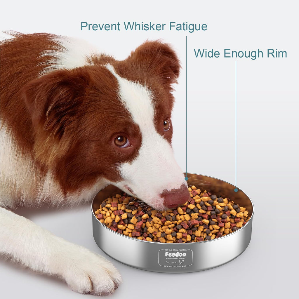Stainless Steel Dog Bowl with Non-Slip Rubber Base, 42oz J999447