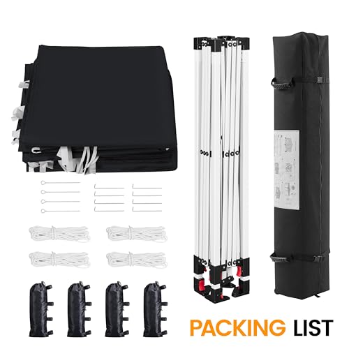 Yaheetech 10x10 Pop Up Canopy with 4 Removable Sidewalls, White F109731