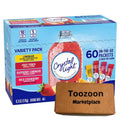 Crystal Light Sugar-Free, Lemonade, Fruit Punch, Raspberry Lemonade and Wild Strawberry On-The-Go Powdered Drink Singles Mix Variety Pack, 60 Count, Each Packet Dissolves into any 16.9 oz. packed by Toozoon