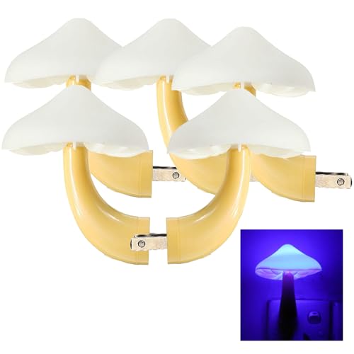 AUSAYE 5Pack Sensor LED Night Light Plug in Mushroom Lamp for Bedroom G797882