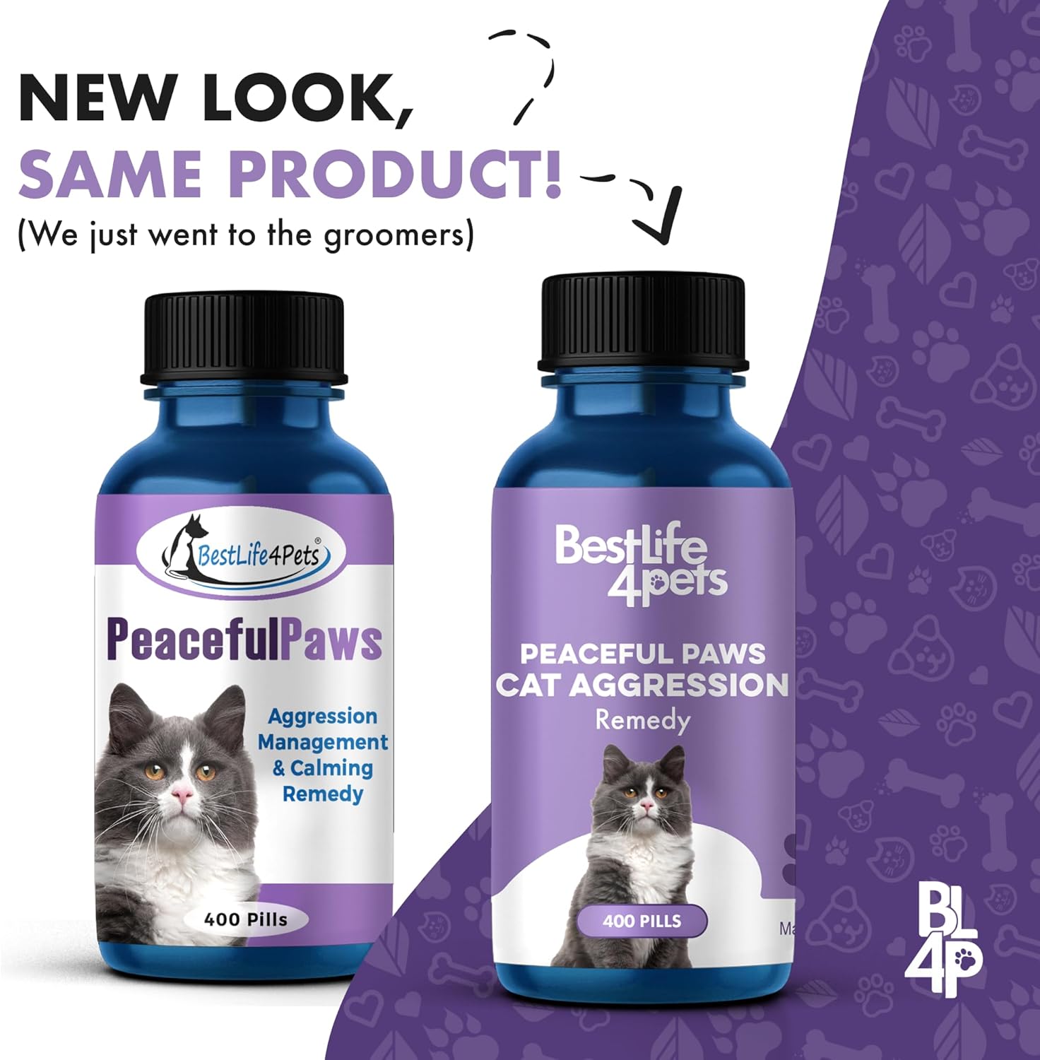 BestLife4Pets Peaceful Paws Cat Calming Pills for Anxiety & Stress I529