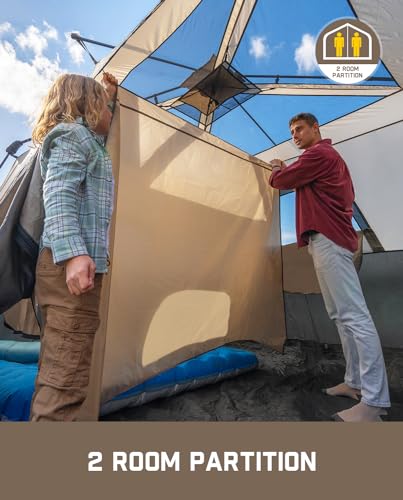 Fanttik Outdoor Camping Tent 4/6/8/10 Person Instant Cabin with Rainfly & Carry Bag G367