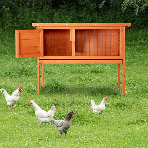 Outvita Rabbit Hutch 36" Single Deck Waterproof Wooden Chicken Coop Indoor Outdoor M5580