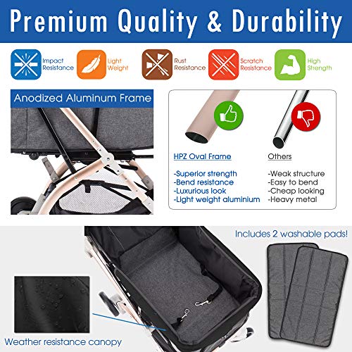 Pet Rover Lite Premium Light-Weight Pet Stroller with Aluminum Frame for Small & Medium Pets S333986
