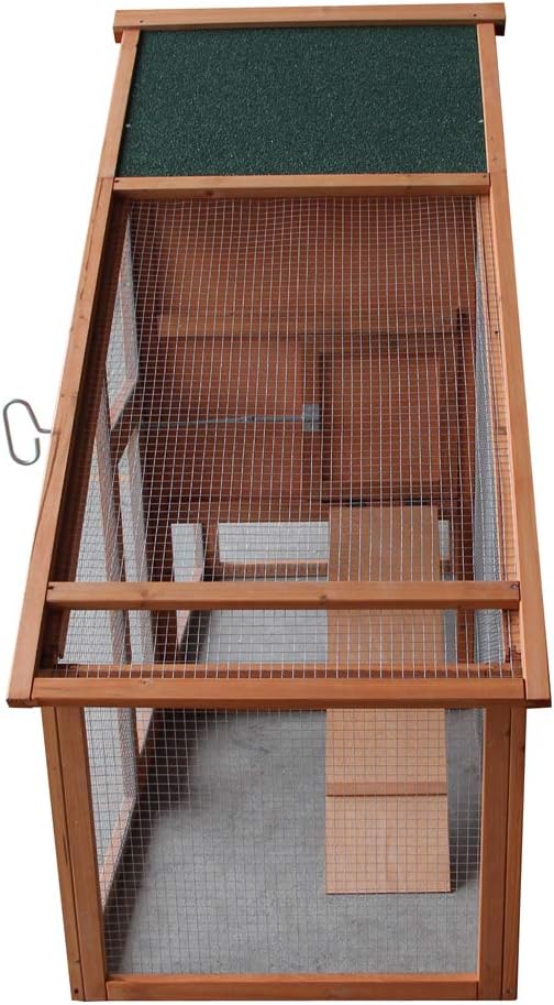 Outdoor Wooden Chicken Coop with Run and Nesting Box L868