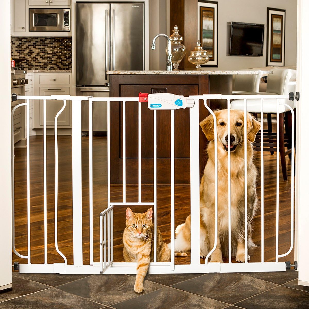 Extra Wide Walk Through Gate with Pet Door K868