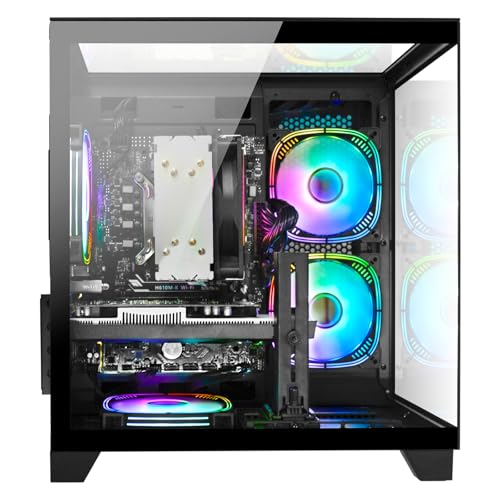 LXZ Gaming PC Desktop Ryzen 5 5500 RTX 3050 16GB 1TB SSD White Q680