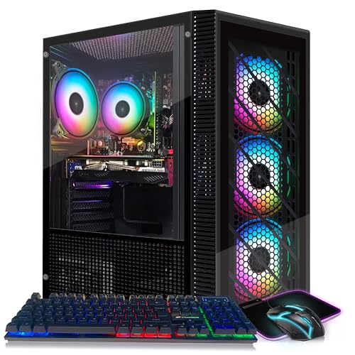 STGAubron Gaming PC Desktop, Intel Core i7, Radeon RX 580 8G, 16G RAM, 512G SSD G93438