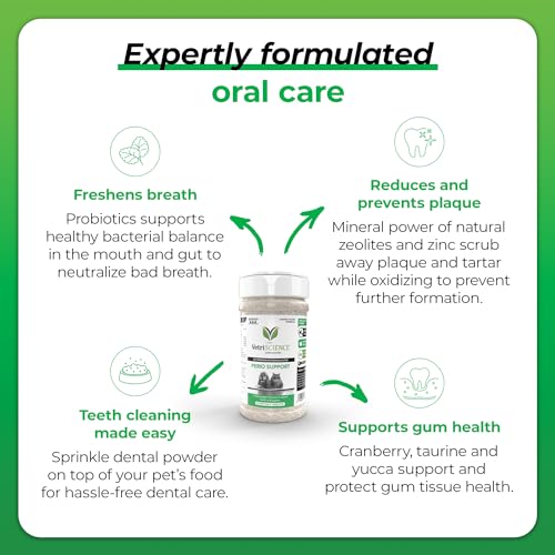VetriScience Perio Support Dental Powder for Cats & Dogs, 4.2oz C306