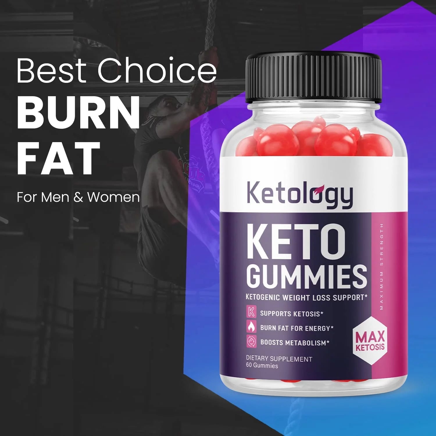 Ketology Keto ACV Gummies - Weight Loss Supplement - 60 Gummies Y95792