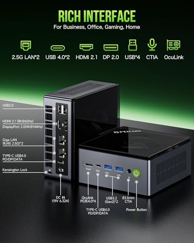 GMKtec Nucbox K11 Gaming Mini PC AMD Ryzen 9 32GB DDR5 2TB SSD U904727