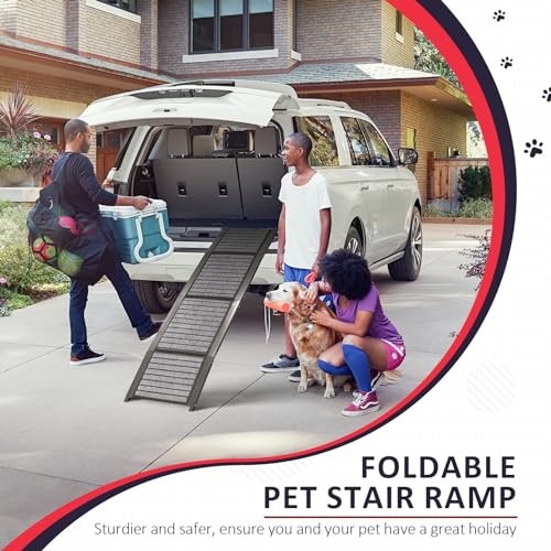 PENSUN Dog Ramp for Car, 67" Foldable Pet Ramp with Non-Slip Surface for Medium & Large Dogs A525