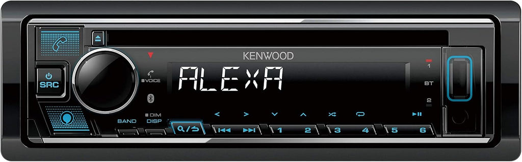 Kenwood KDC-BT778HD Single DIN Bluetooth CD Car Stereo Receiver with Alexa Voice Control C10880