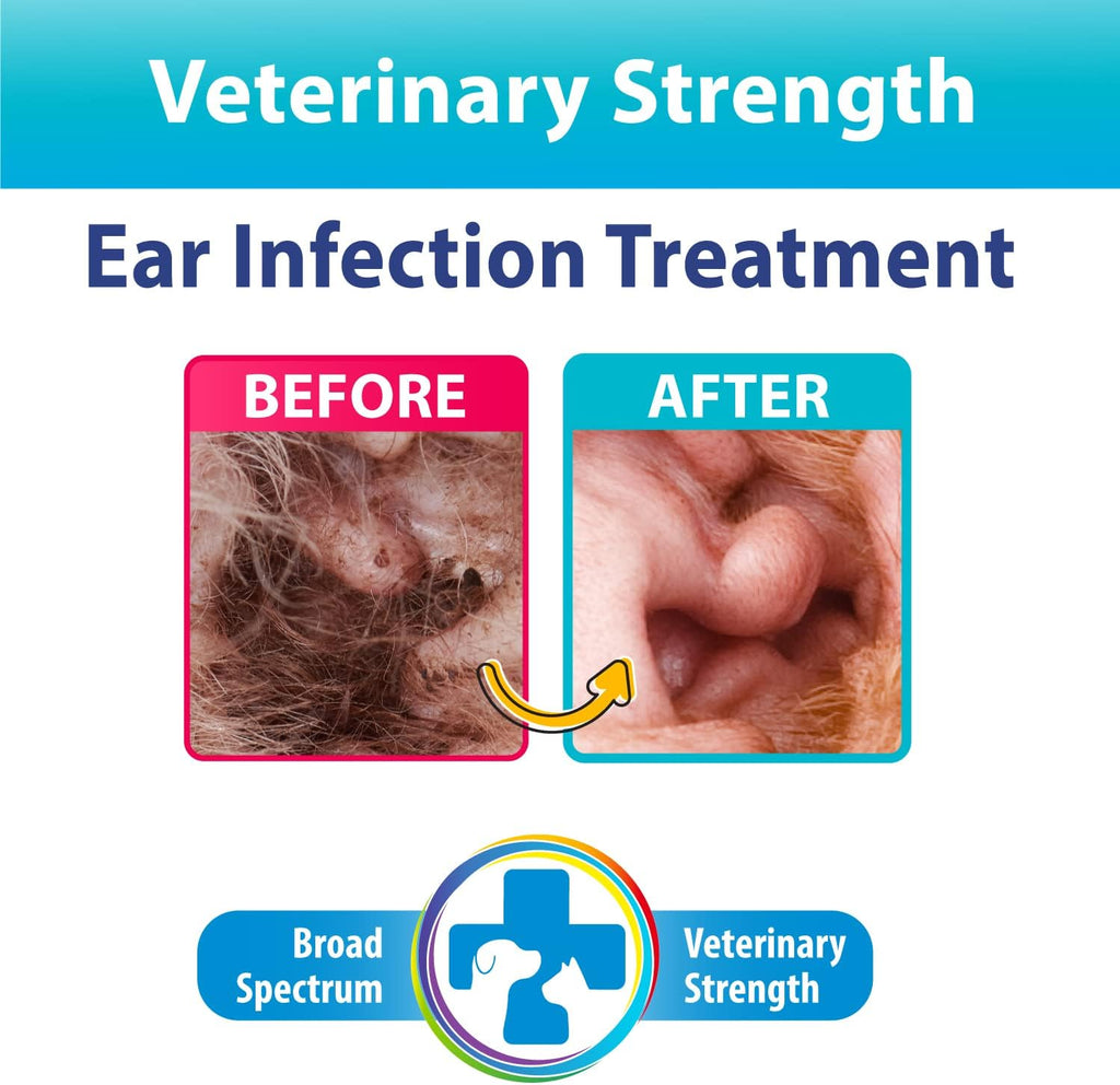 Curaseb Dog Ear Infection Treatment Solution for Itchy Inflamed Ears, 8oz U3909