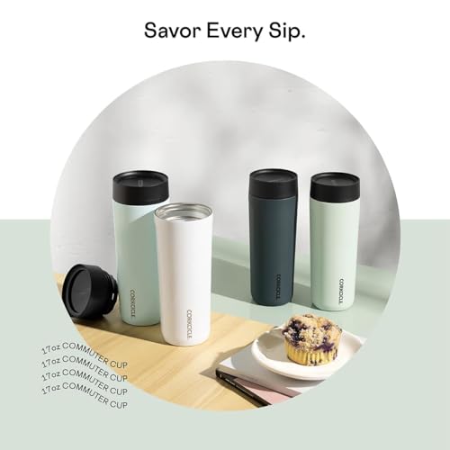 Corkcicle Commuter Cup Travel Mug Insulated Coffee Mug with Lid 17 oz Dragonfly J36810