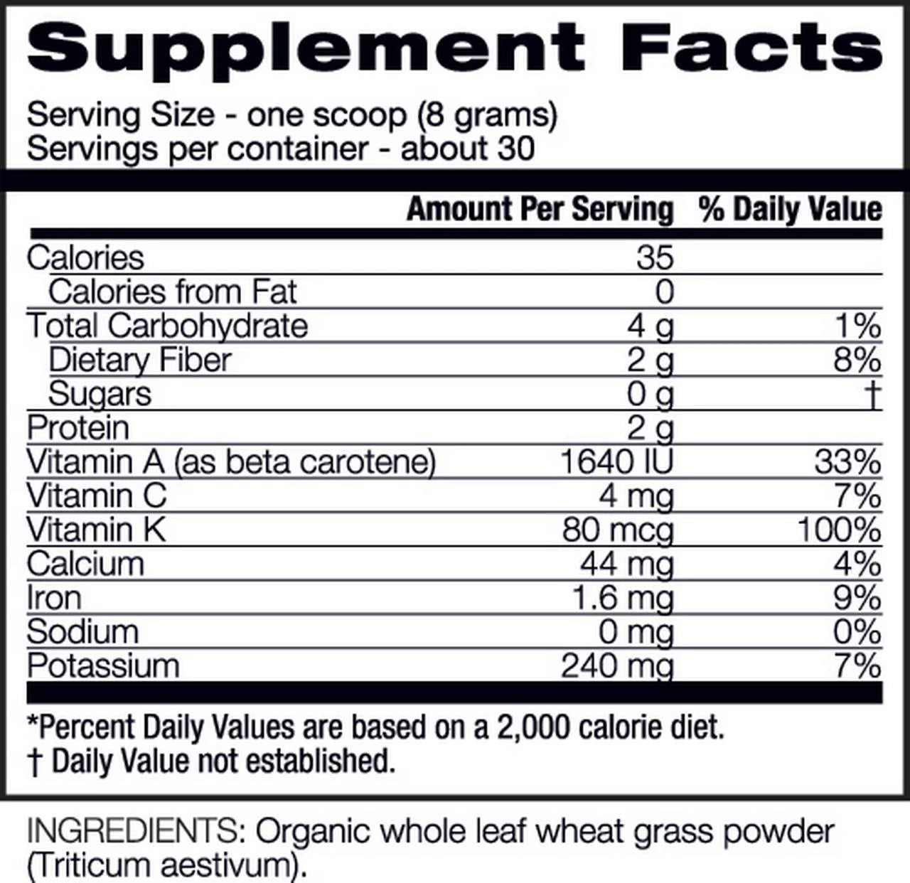 Organic Wheat Grass, 8.5 oz, 30 Servings T2767