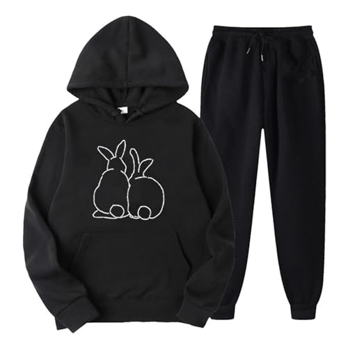 Sets for Women 2 Piece Sweatsuits Long Sleeve Hoodie Tracksuits Sweatshirt Sweatpants Valentine's Day Trendy Print