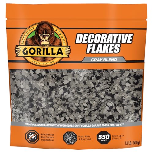 Gorilla Epoxy Garage Floor Coating Kit, 1-Car, High Gloss Gray, 275 sq ft T928
