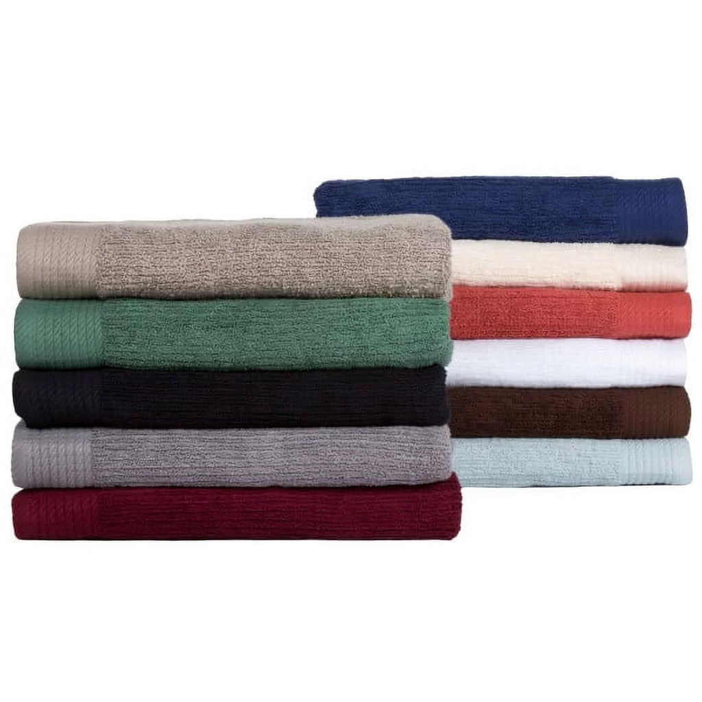 Lavish Home Ribbed Egyptian Cotton 10 Piece Towel Set S111971