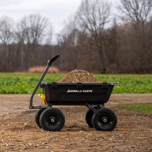 Gorilla Carts Heavy-Duty Dump Cart, 600 lb Capacity, Steel Frame Y885543