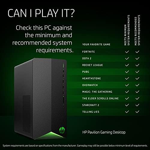 HP Pavilion Gaming Desktop, AMD Ryzen 5 5600G, RX5500 4GB, 8GB RAM, 256GB SSD N734