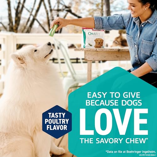 ORAVET Dental Chews for Dogs, Small Dogs 10-24 lbs, 30 Count A649