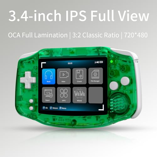 RG34XX Retro Handheld Game Console 3.4" IPS Screen 32G Linux 64-bit System with Protecting Bag (Indigo) H435680