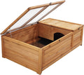 Ogrmar 38" x 13" x 24" Wooden Tortoise House Large Tortoise Habitat Enclosure Cage with Removable Bottom for Indoor & Outdoor Small Animals and Reptile