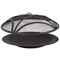Sunnydaze 23-Inch Replacement Steel Fire Pit Bowl with Round Spark Screen - High-Temperature Painted Finish