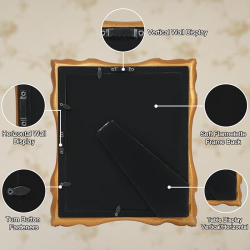 Black Vintage Picture Frame with Mat for 5x7 or 8x10 Photos E9622