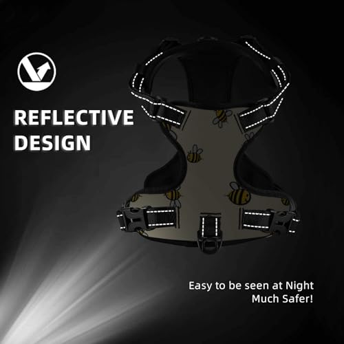 Reflective Adjustable Gothic Mushroom Dog Harness for Small Medium Pets V80332