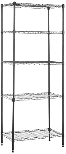 Amazon Basics 3-Shelf Adjustable Steel Wire Rack Storage Shelving, Chrome D243