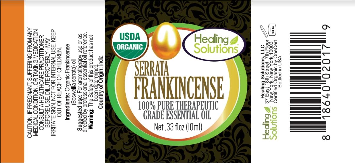 Healing Solutions Frankincense and Myrrh Essential Oil Combo Pack, 2 x 10ml A18974