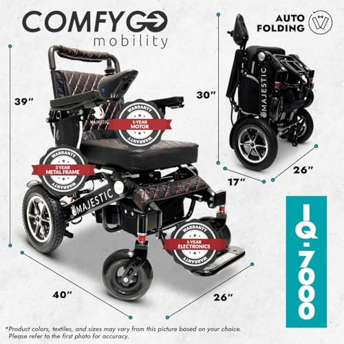 Majestic IQ-7000 Auto Folding Electric Wheelchair for Adults, Lightweight U822799