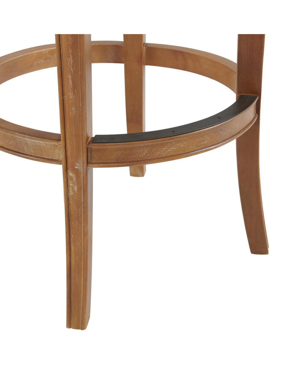 Alaterre Furniture Hanover Swivel Low Back Bar Stool, Weathered Brown and Beige B122812