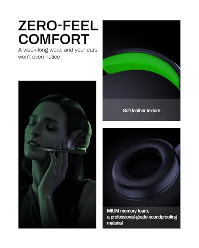 acer Wireless Gaming Headset for PS5, PC, Switch, Bluetooth 5.3, Noise Canceling Mic, Black X39806