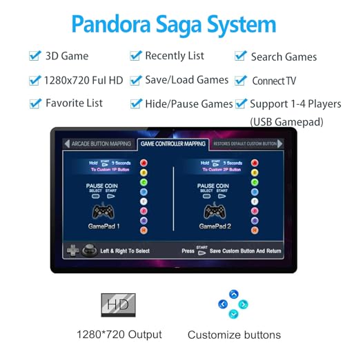 Pandoras Box DX 17.5-inch Handheld Arcade Game Console with 26800 Games E167