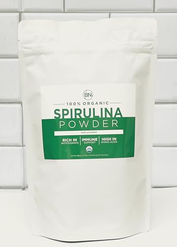 Spirulina Powder Organic 1kg/2.2lb -285 Servings 3.5g Serving Size - USDA Certified - RAW Nutrient Dense Over 70% Protein Per Serving - Purest Source Vegan Protein - Superfood