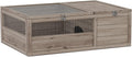 Magshion Outdoor Tortoise Enclosure Spacious Wooden Pet Tortoise House Tortoise Habitat Small Animals Lizards Geckos Snakes Hutch Reptile Cage Anti-Corrosion Moisture-Proof, 36.75" Grey
