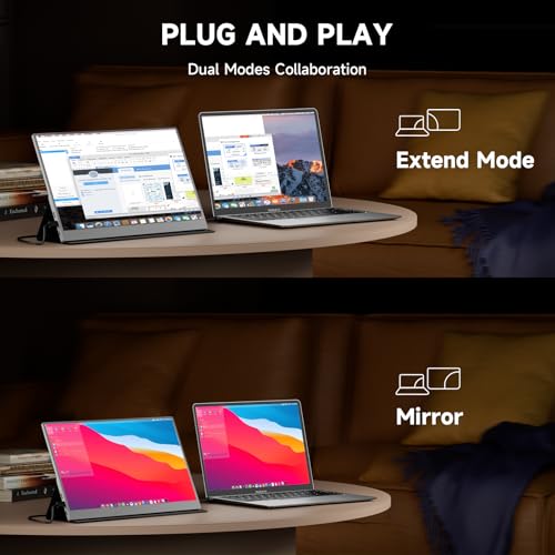 Portable Monitor 15.6 Inch 1080P IPS HDR USB HDMI for Laptop PC Mac G166