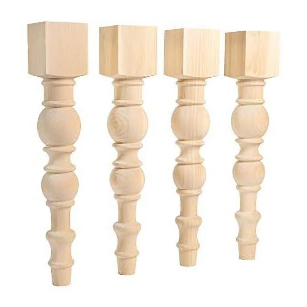 Modern Farmhouse Dining Table Legs - Unfinished - Set of 4 N1861