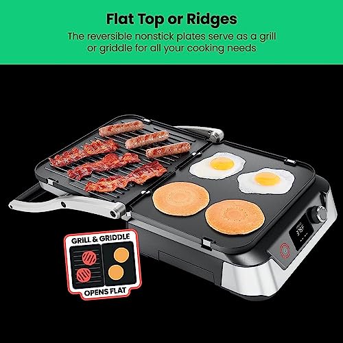 Chefman Panini Press Grill and Gourmet Sandwich Maker, Non-Stick, 4 Slice, Black U13044