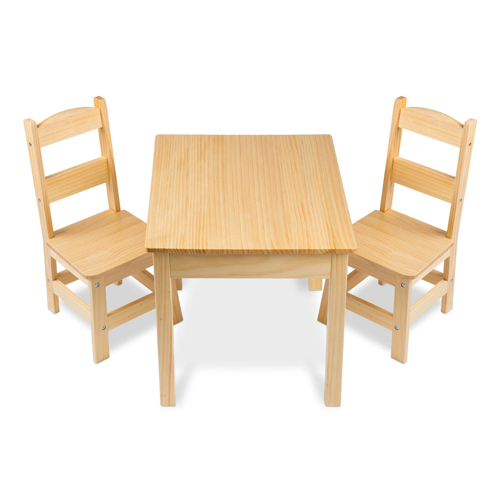 Melissa & Doug Solid Wood Table and 2 Chairs Set J690422
