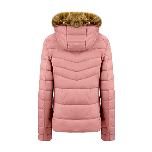 Women's Winter Quilted Puffer Jacket Hooded Coat H48715